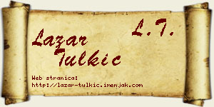 Lazar Tulkić vizit kartica